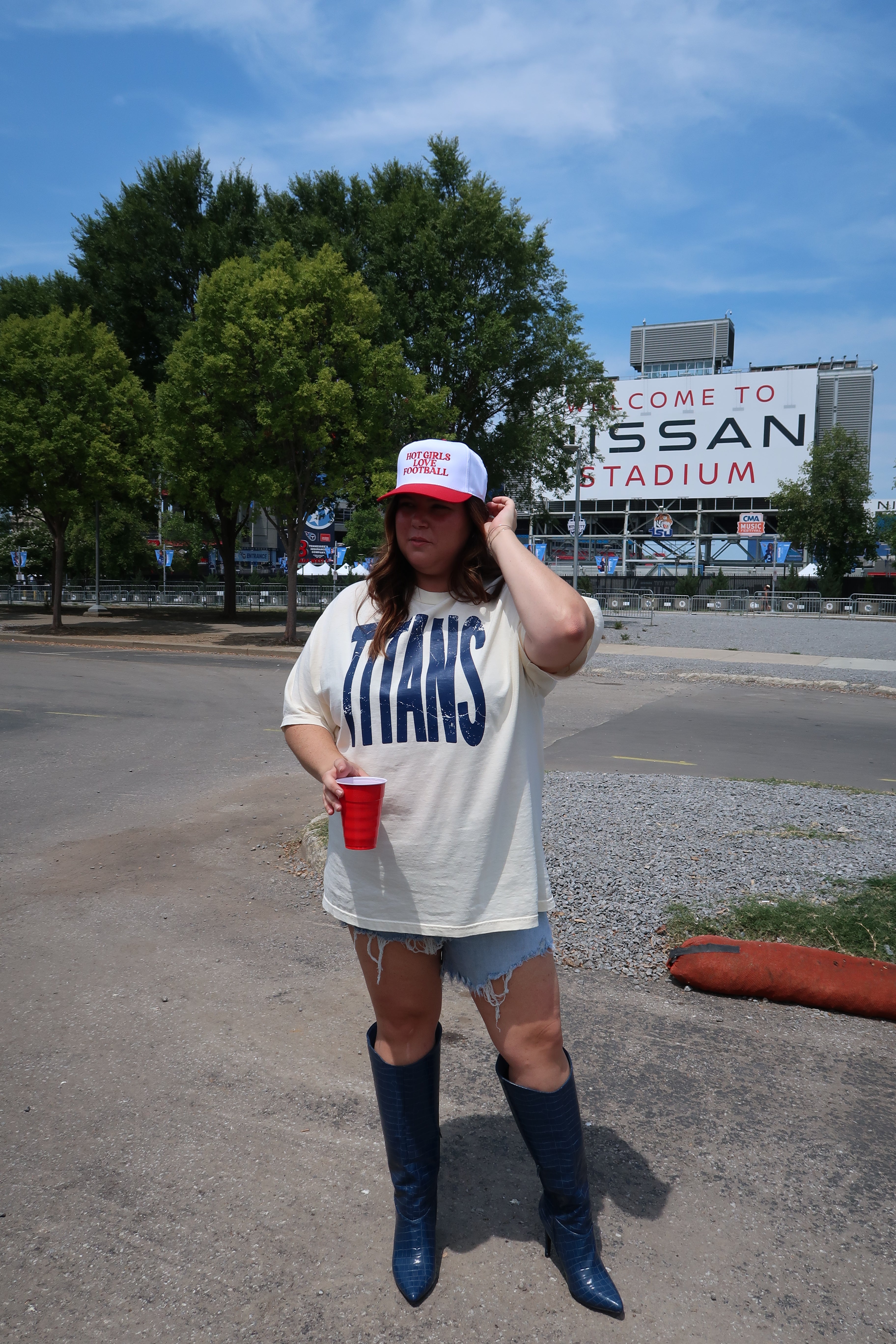 Vintage Titans Football Oversized TShirt