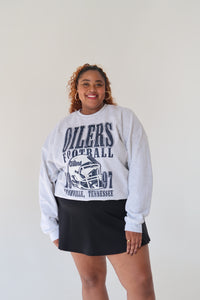 Oilers Vintage Football Oversized Sweatshirt